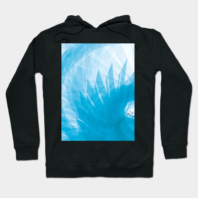 BLUE LINES Abstract Art Hoodie by BruceALMIGHTY Baker